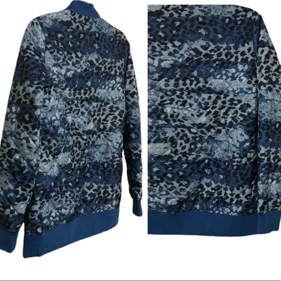 NWOT $149 The North Face | Anna | Blue Ombre Leopard Jacket Slightly Oversized - Picture 7 of 14